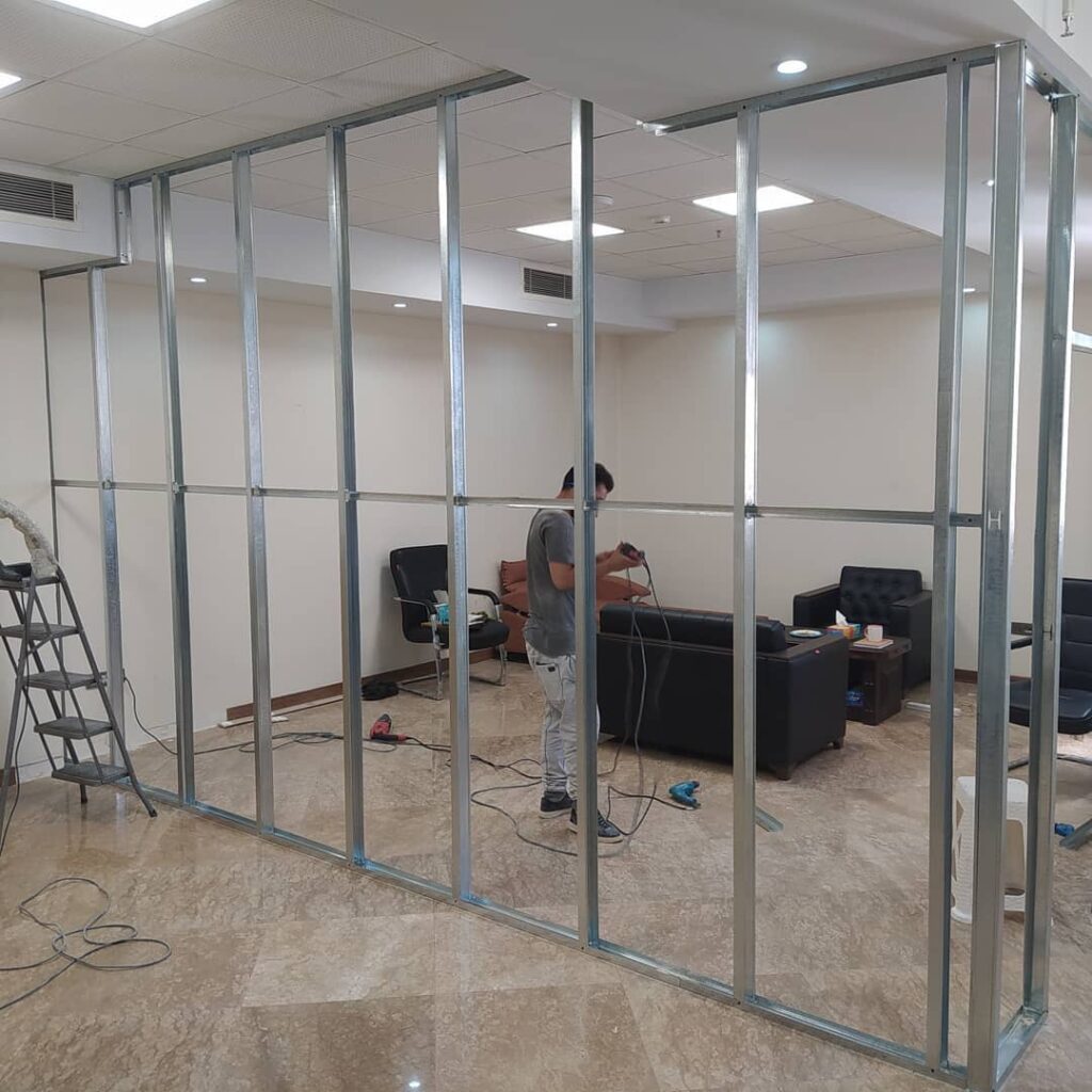 اجرای دیوار جدا کننده کناف