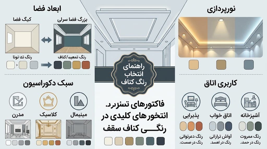 رنگ آمیزی جدید کناف سقف پذیرایی