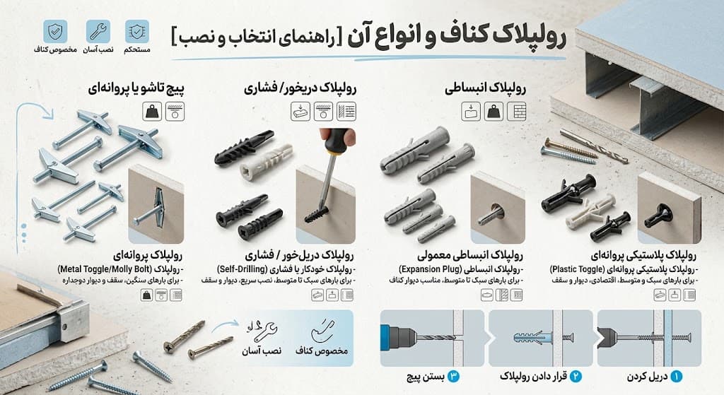 رولپلاک کناف و انواع آن 
