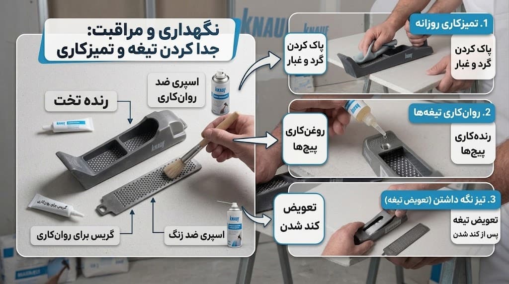 نگهداری و مراقبت از رنده کناف
