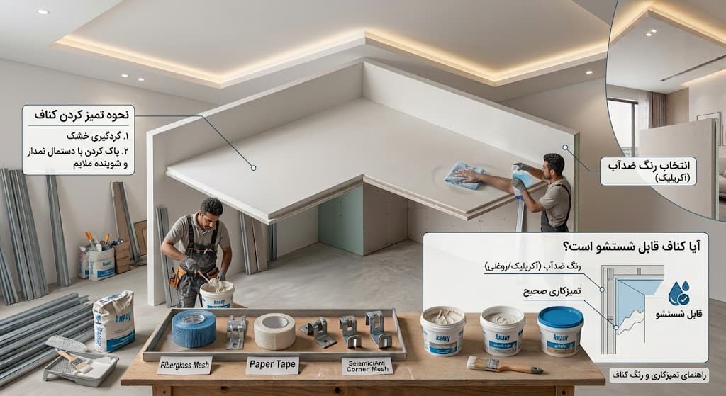 شستشوی کناف و نحوه تمیز کردن